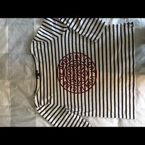 J. CREW SIZE SM Navy, White Striped Knit Shirt